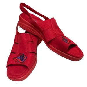 NWOT Women's Grasshopper By Keds Red Hat Society Sandals